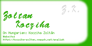 zoltan kocziha business card